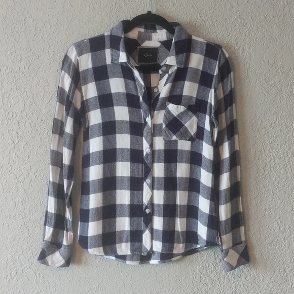 Rails blue and white Buffalo check button up shirt - Picture 3 of 8
